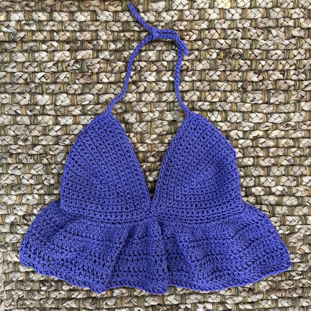 Handmade Halter Ruffle Tank